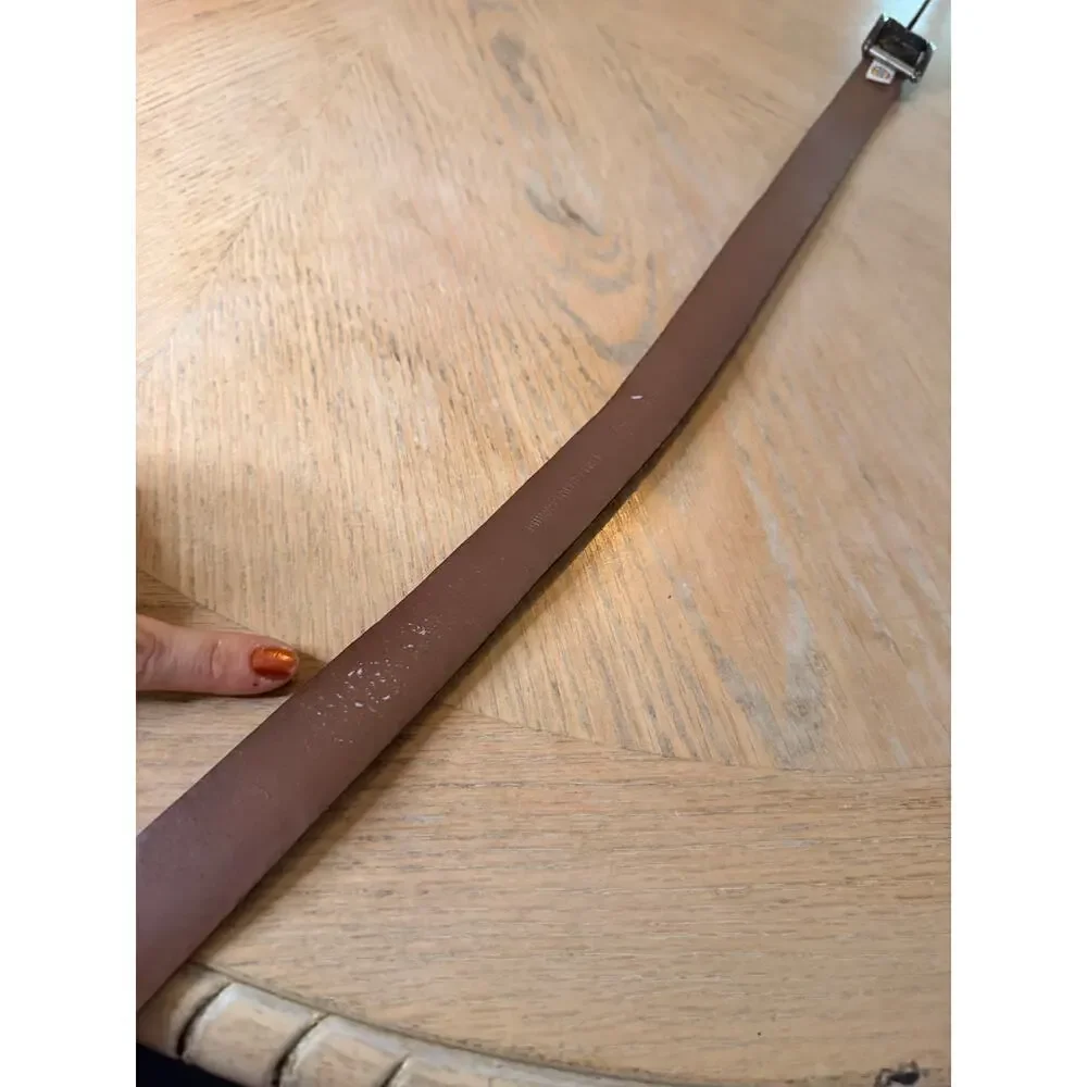 Fossil full grain cowhide brown and black leather belt size 36